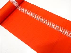 アンティーク　縞に組紐模様織り出し　八寸帯地反物